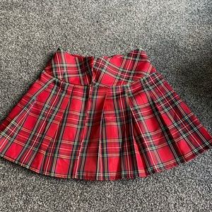 Plaid Pleated Skirt